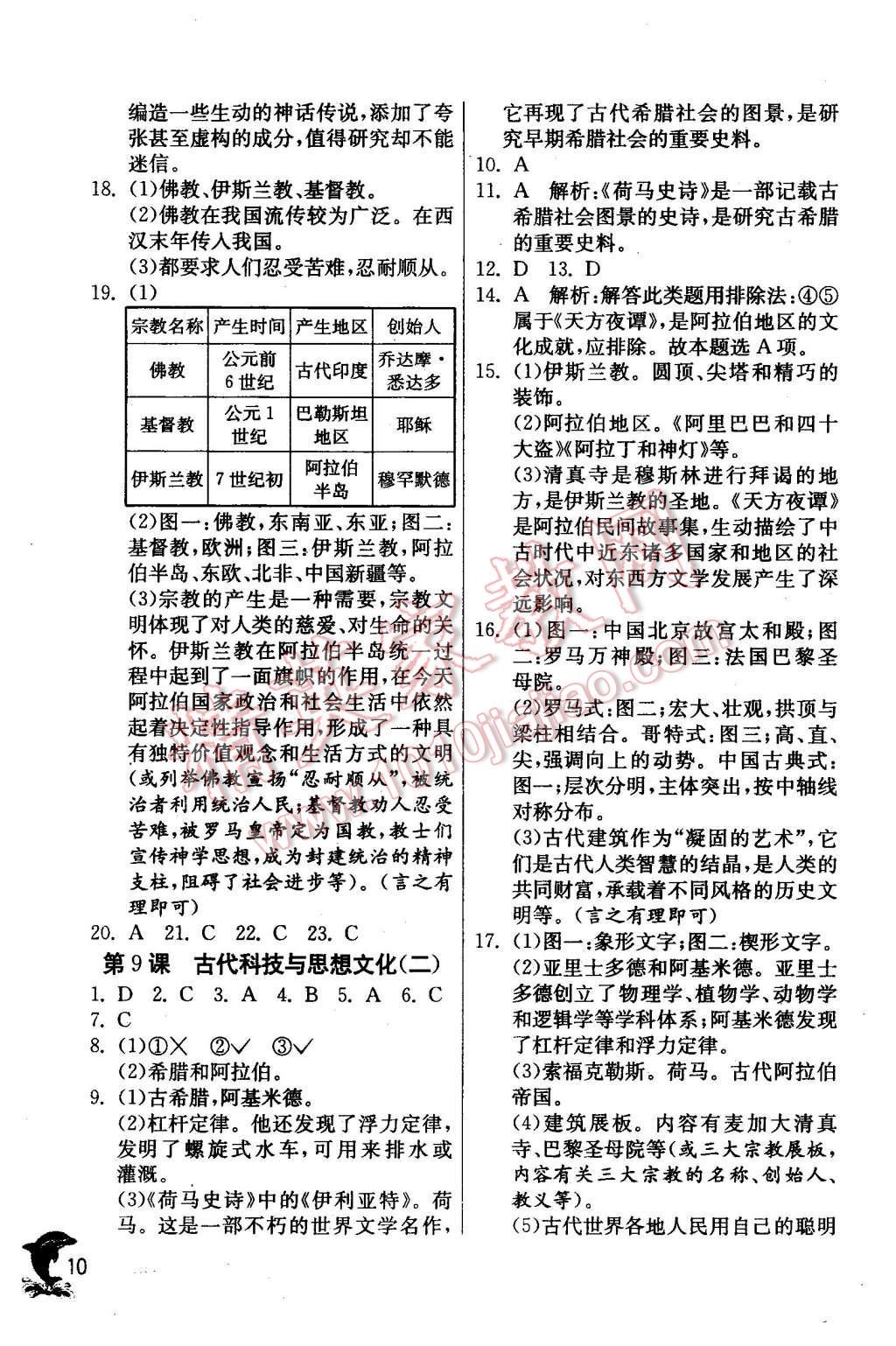 2015年實驗班提優(yōu)訓練九年級歷史上冊人教版 第10頁