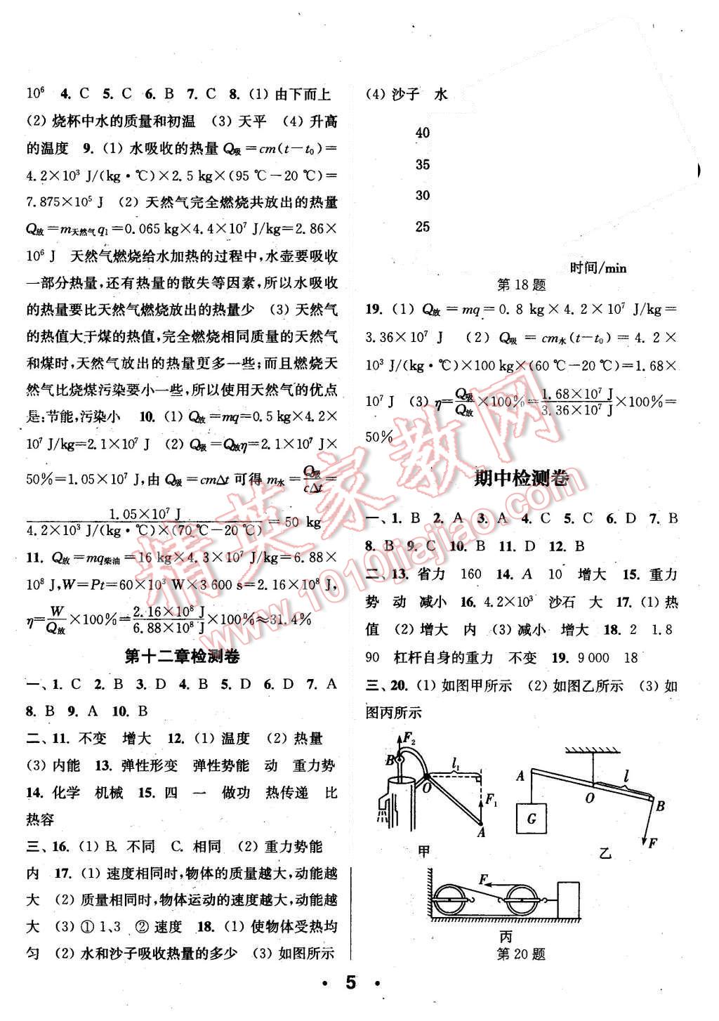 2015年通城學(xué)典小題精練九年級(jí)物理上冊(cè)蘇科版 第5頁