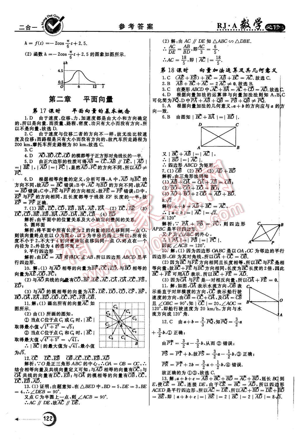 2015年紅對勾45分鐘作業(yè)與單元評估數(shù)學(xué)必修4人教A版 第14頁