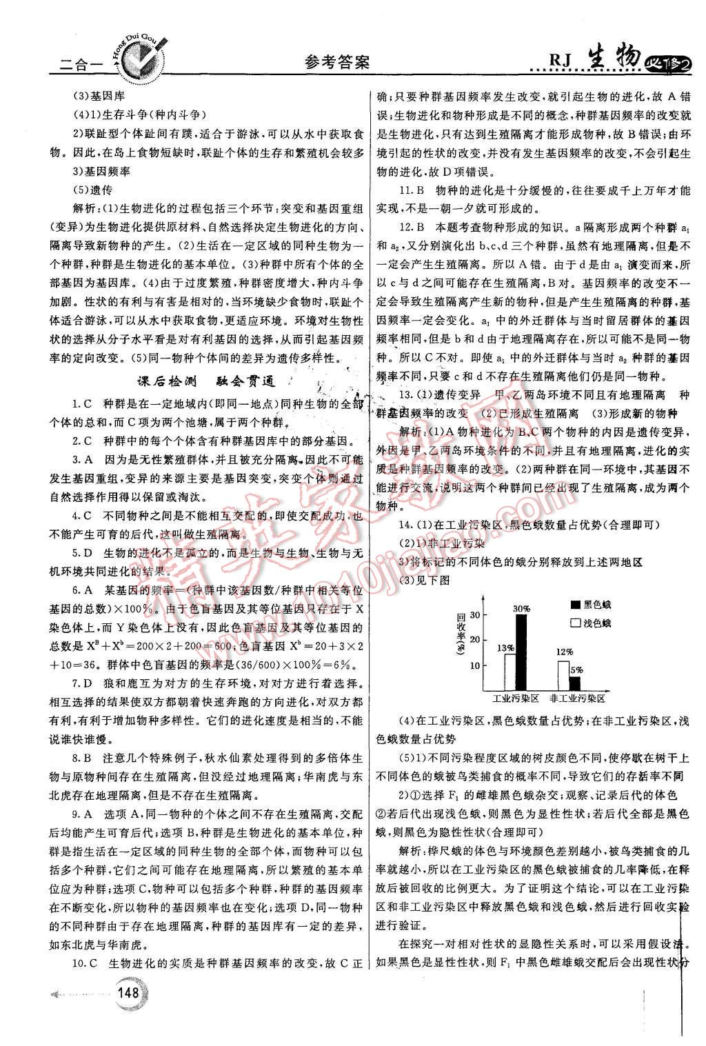 2015年紅對勾45分鐘作業(yè)與單元評估生物必修2人教版 第40頁