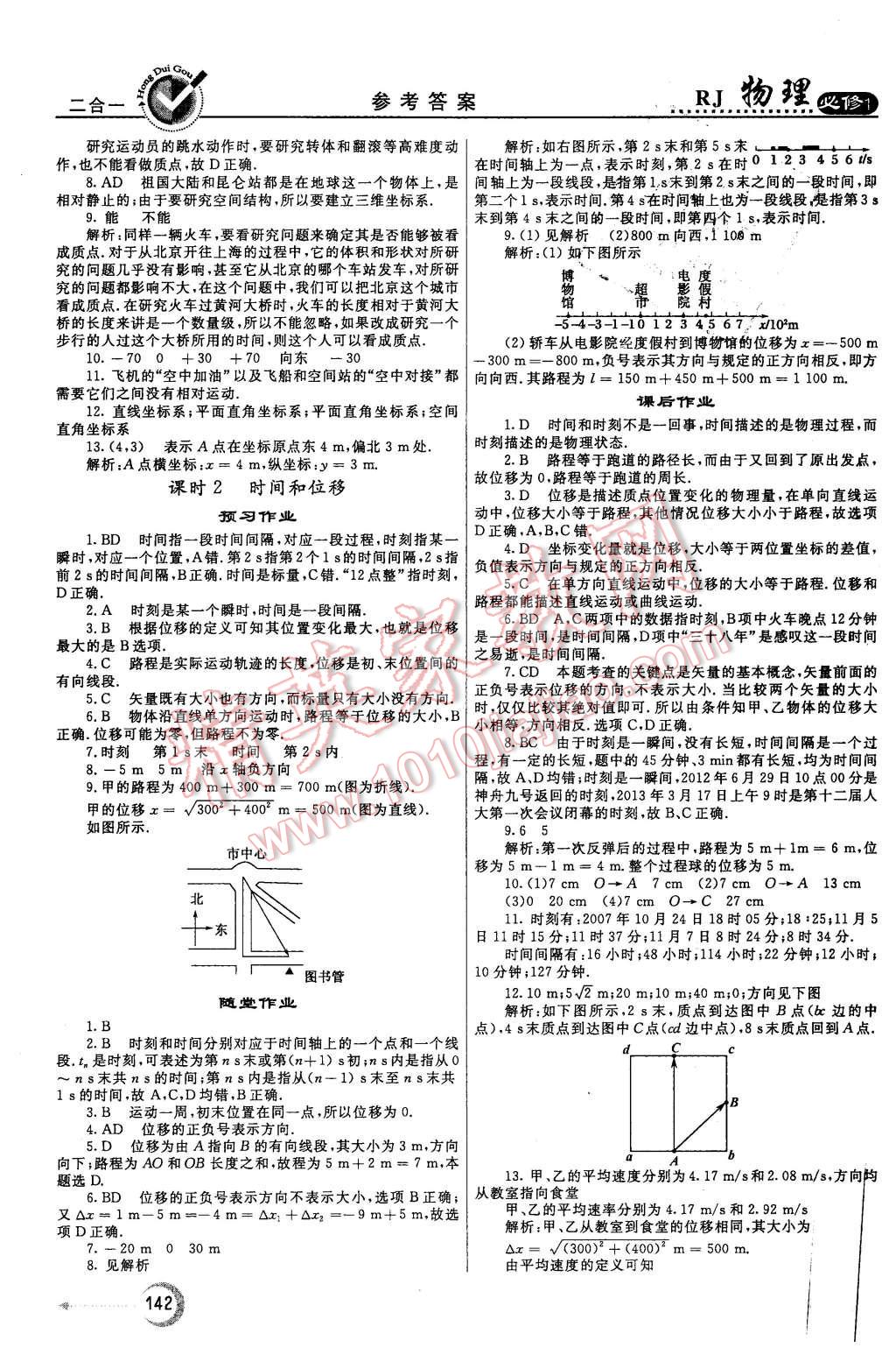 2015年紅對勾45分鐘作業(yè)與單元評估物理必修1人教版 第2頁