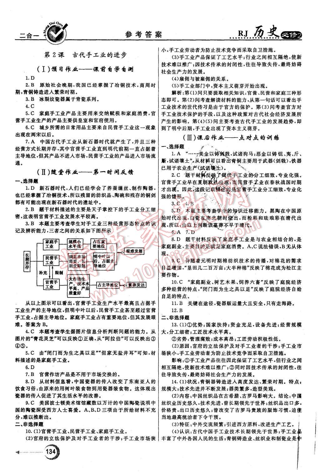 2015年紅對勾45分鐘作業(yè)與單元評估歷史必修2人教版 第2頁