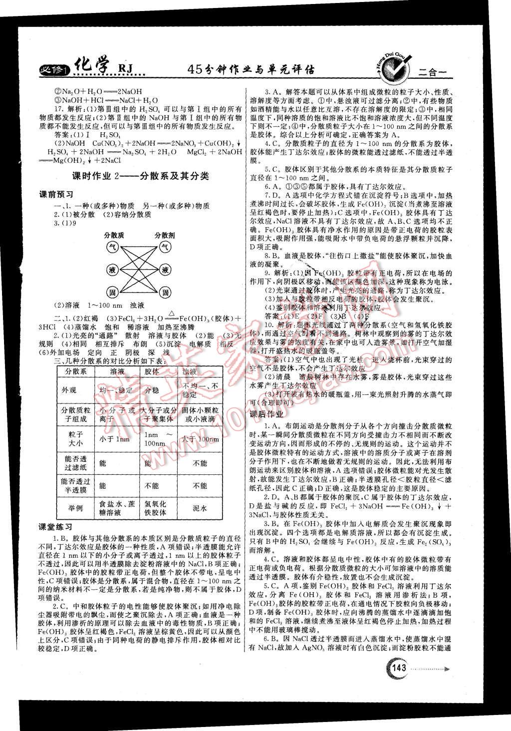 2015年紅對勾45分鐘作業(yè)與單元評估化學(xué)必修1人教版 第11頁