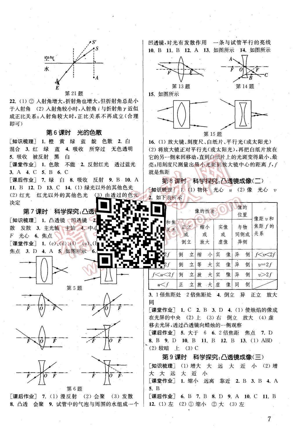 2015年通城學(xué)典課時(shí)作業(yè)本八年級(jí)物理上冊(cè)滬科版 第6頁(yè)