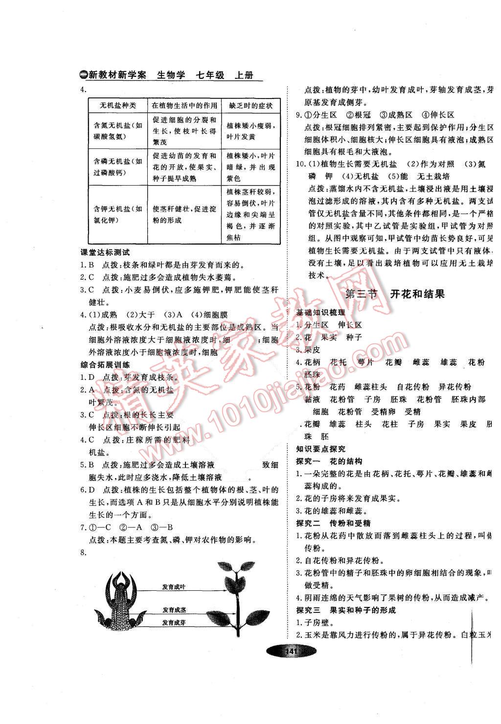 2015年新教材新学案七年级生物学上册人教版 第19页