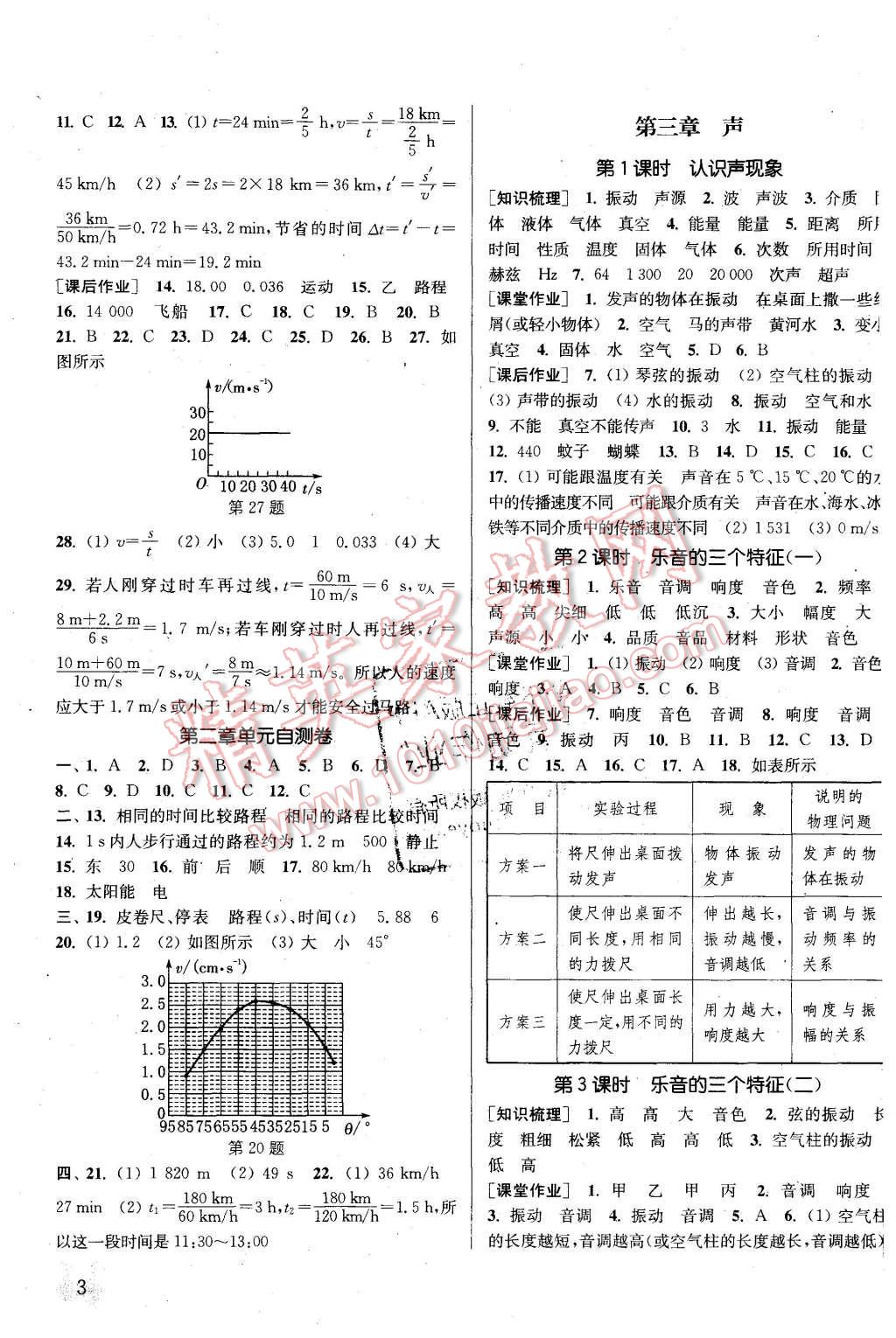 2015年通城學典課時作業(yè)本八年級物理上冊教科版 第3頁