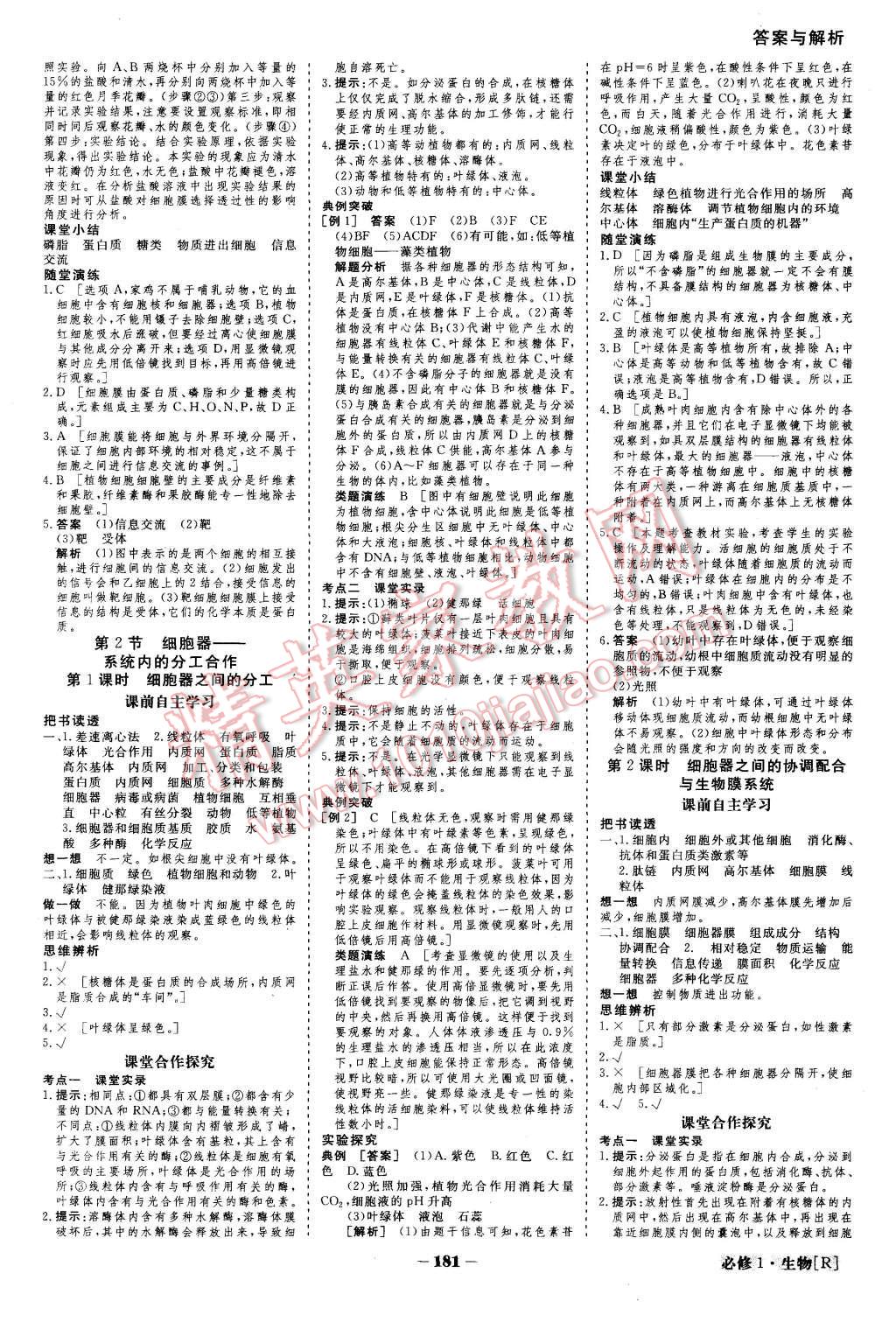 2015年金版教程高中新課程創(chuàng)新導(dǎo)學(xué)案生物必修1人教版 第6頁