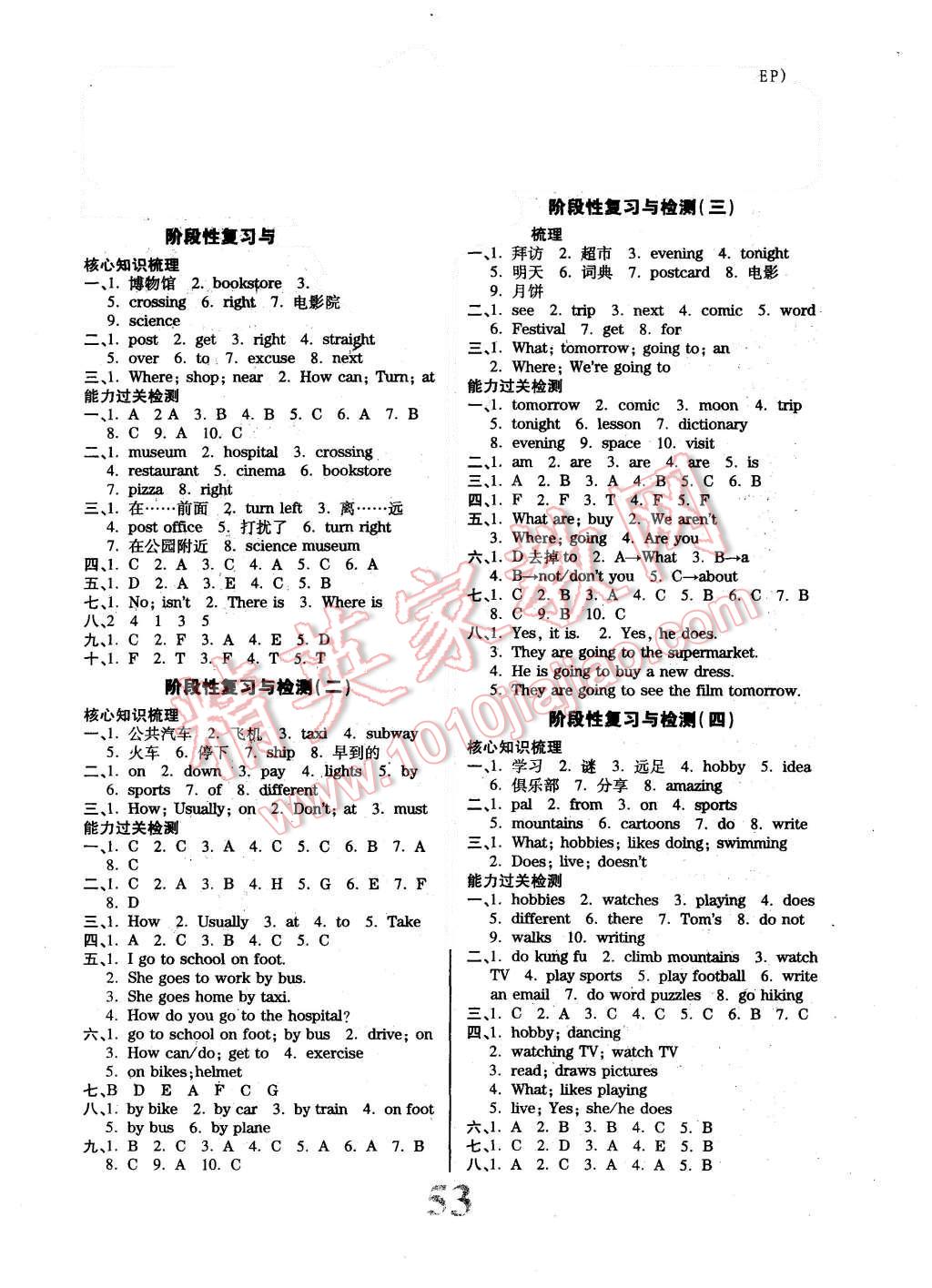 2015年核心期末六年级英语上册人教版 第1页