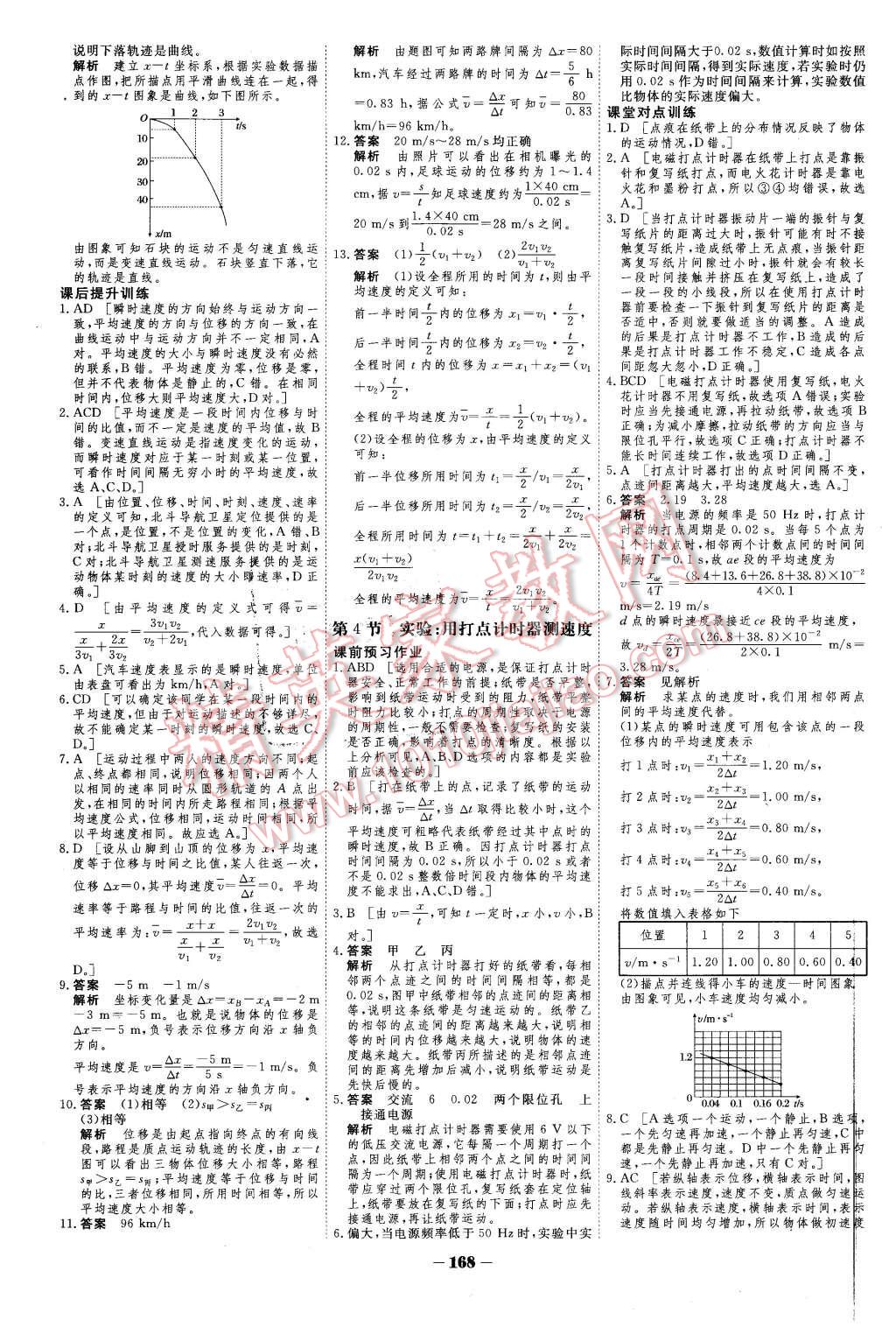 2015年金版教程作业与测评高中新课程学习物理必修1人教版 第3页