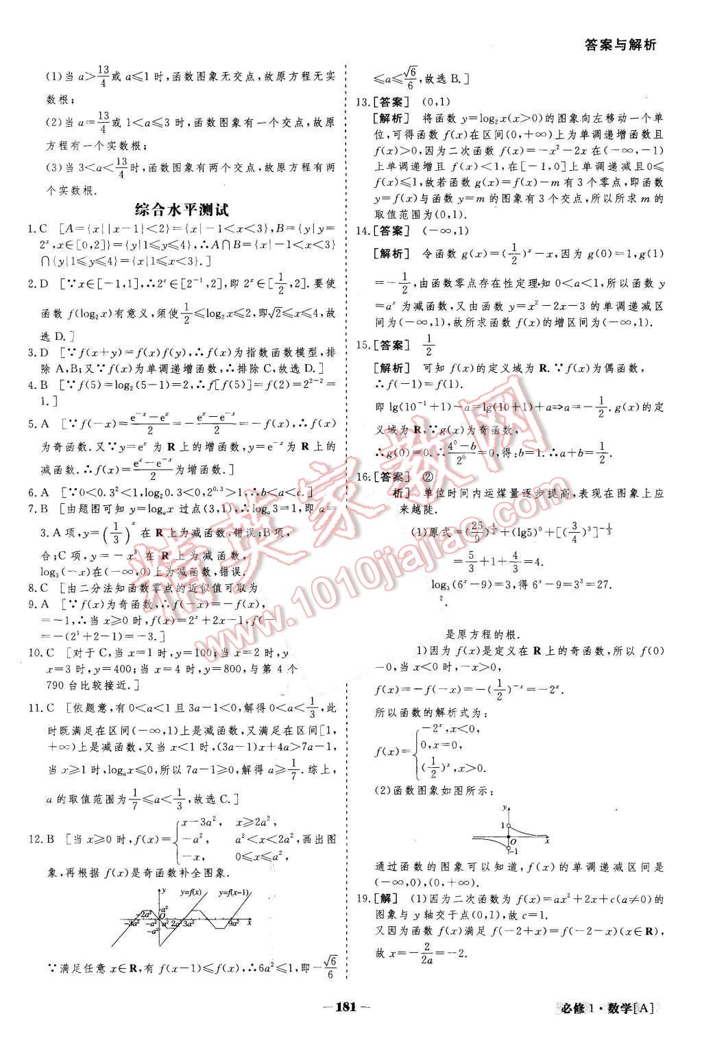 2015年金版教程高中新課程創(chuàng)新導(dǎo)學(xué)案數(shù)學(xué)必修1人教A版 第46頁