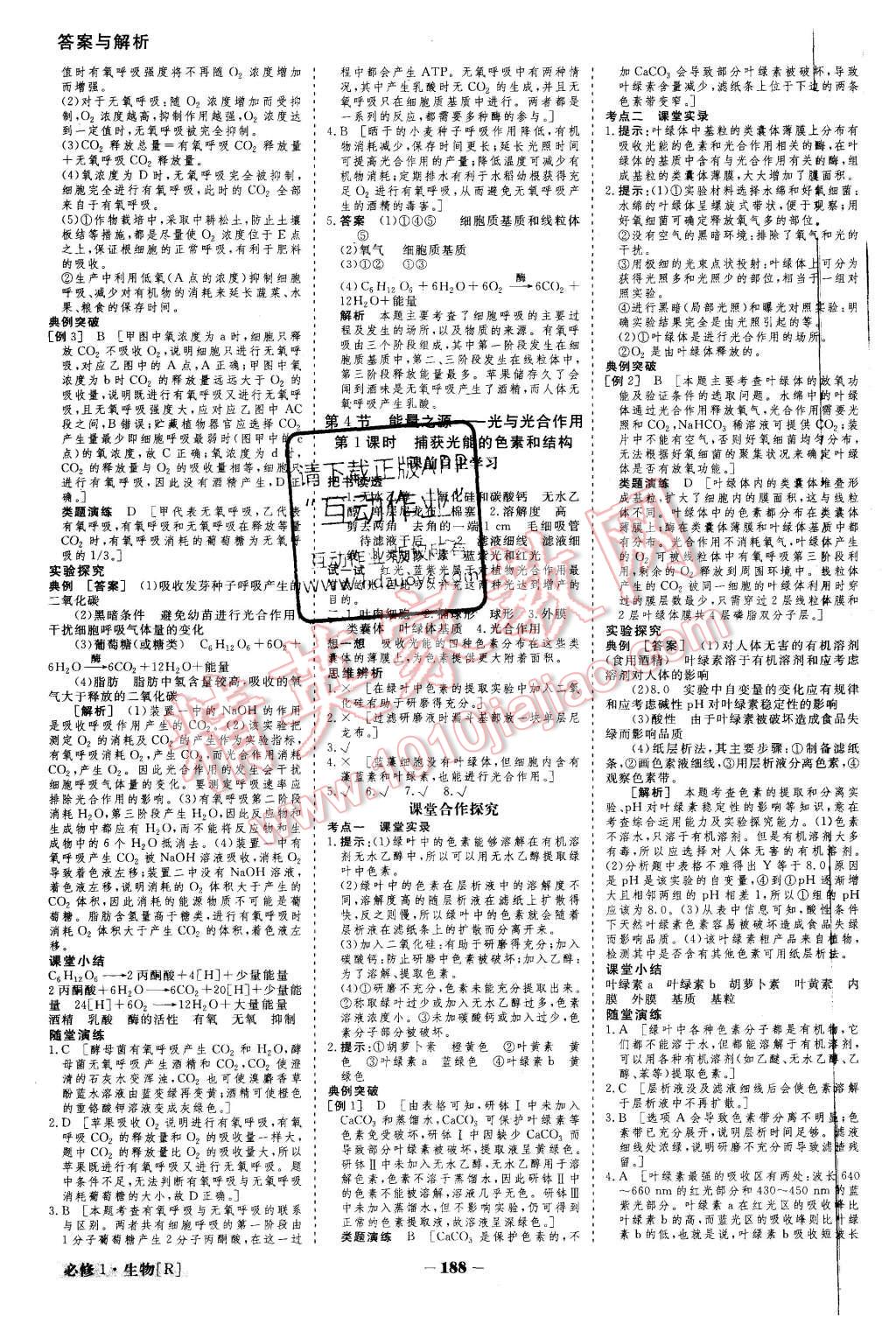 2015年金版教程高中新課程創(chuàng)新導學案生物必修1人教版 第13頁