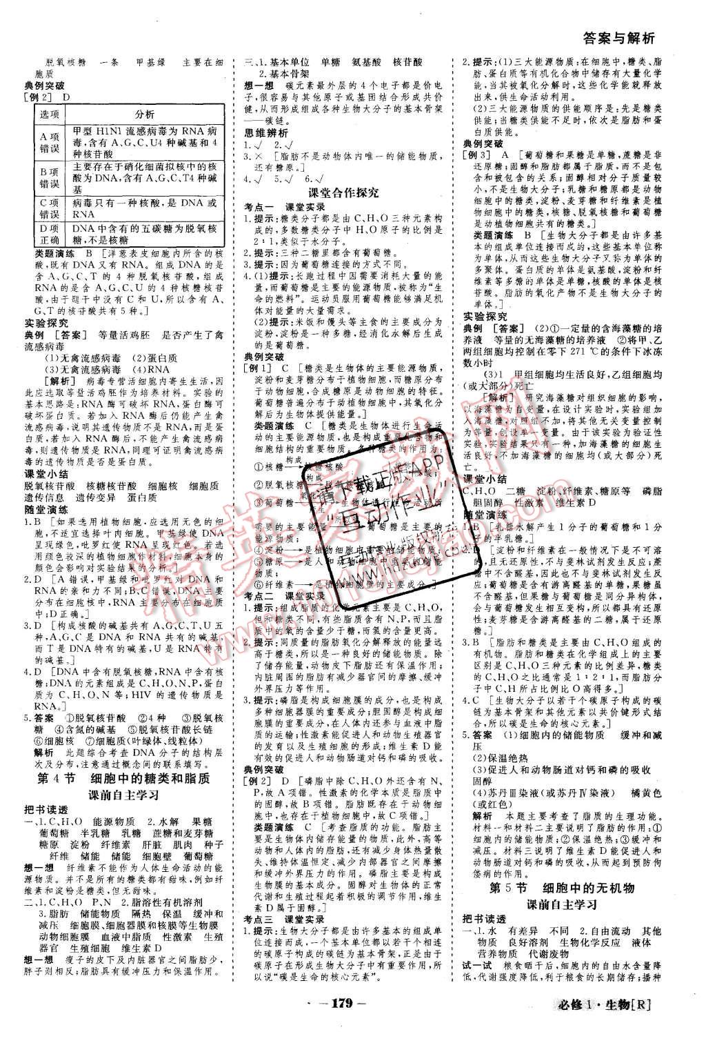 2015年金版教程高中新課程創(chuàng)新導學案生物必修1人教版 第4頁