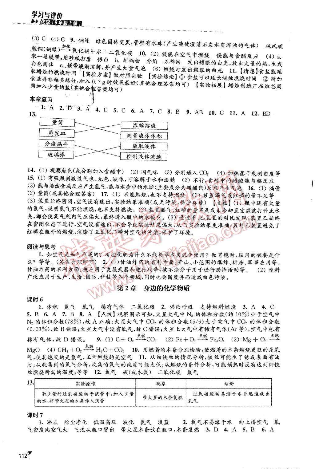 2015年學(xué)習(xí)與評(píng)價(jià)九年級(jí)化學(xué)上冊(cè)滬教版 第2頁