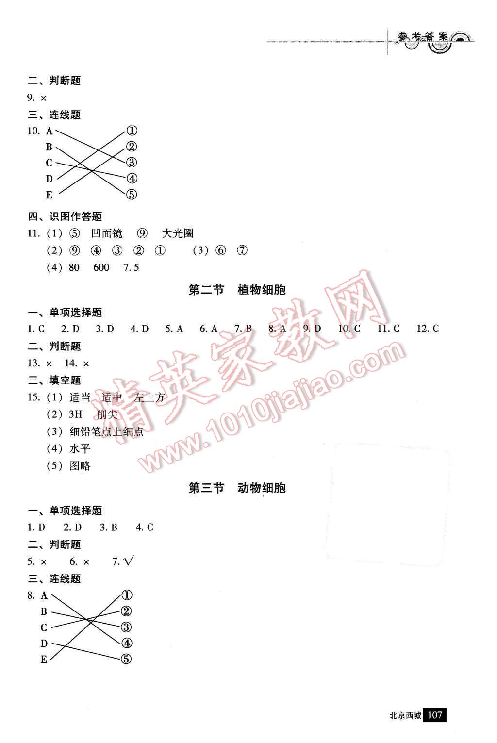 2015年學(xué)習(xí)探究診斷七年級生物上冊 第4頁