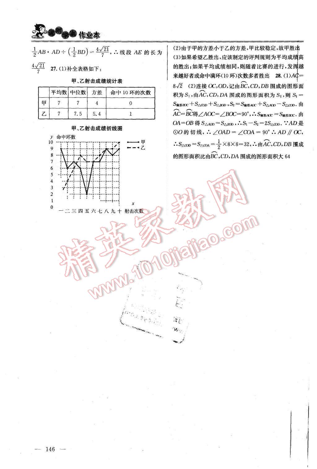 2015年金鑰匙課時(shí)學(xué)案作業(yè)本九年級(jí)數(shù)學(xué)上冊(cè)國(guó)標(biāo)江蘇版 第14頁(yè)