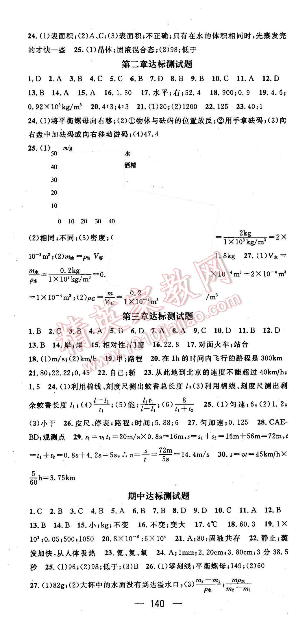 2015年名师测控八年级物理上册北师大版 第16页