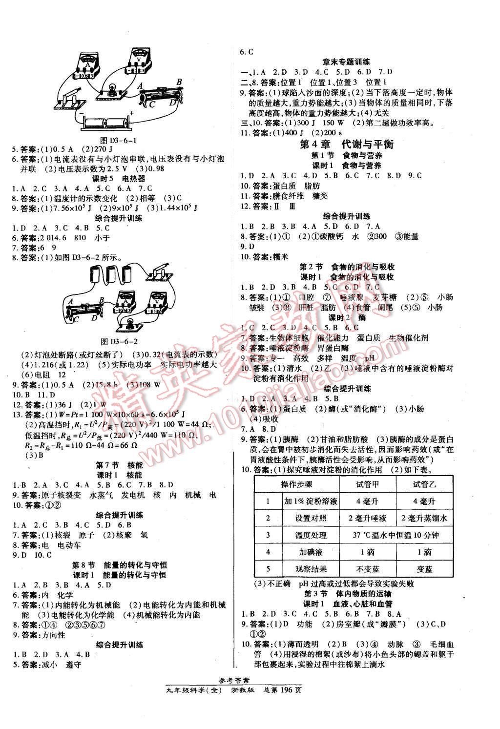 2015年高效课时通10分钟掌控课堂九年级科学全一册浙教版 第10页