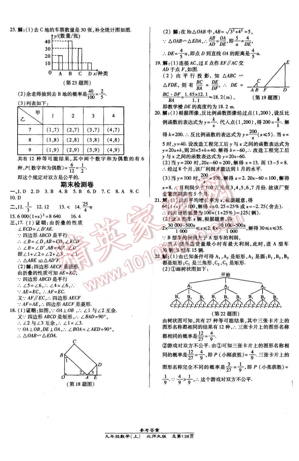 2015年高效課時通10分鐘掌控課堂九年級數(shù)學(xué)上冊北師大版 第24頁