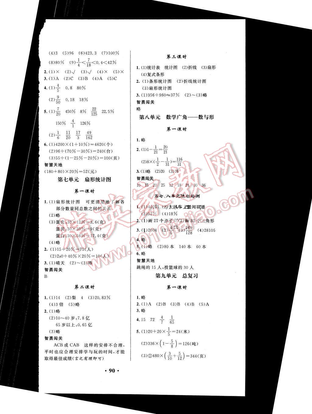 2015年快樂練練吧源夢作業(yè)六年級數(shù)學上冊人教版 第6頁