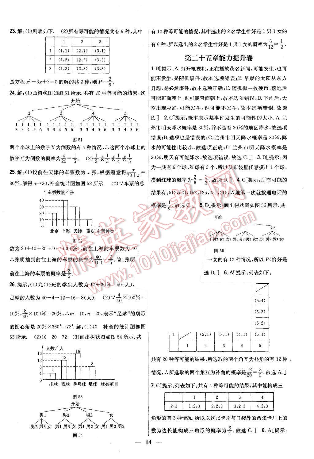 2015年新教材完全考卷九年級數(shù)學(xué)上冊人教版 第14頁