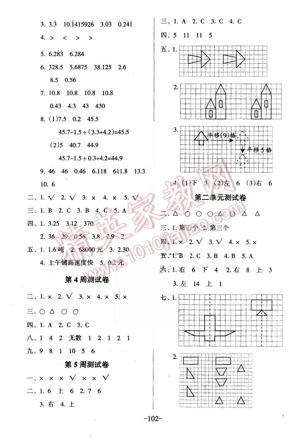 2015年優(yōu)佳好卷與教學(xué)完美結(jié)合五年級(jí)數(shù)學(xué)上冊(cè)北師大版 第2頁(yè)