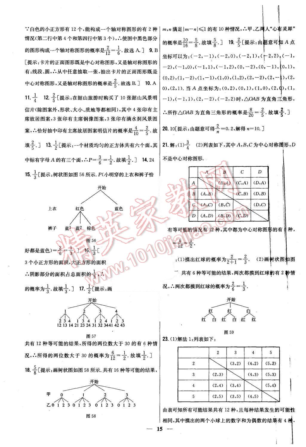 2015年新教材完全考卷九年級(jí)數(shù)學(xué)上冊(cè)人教版 第15頁(yè)