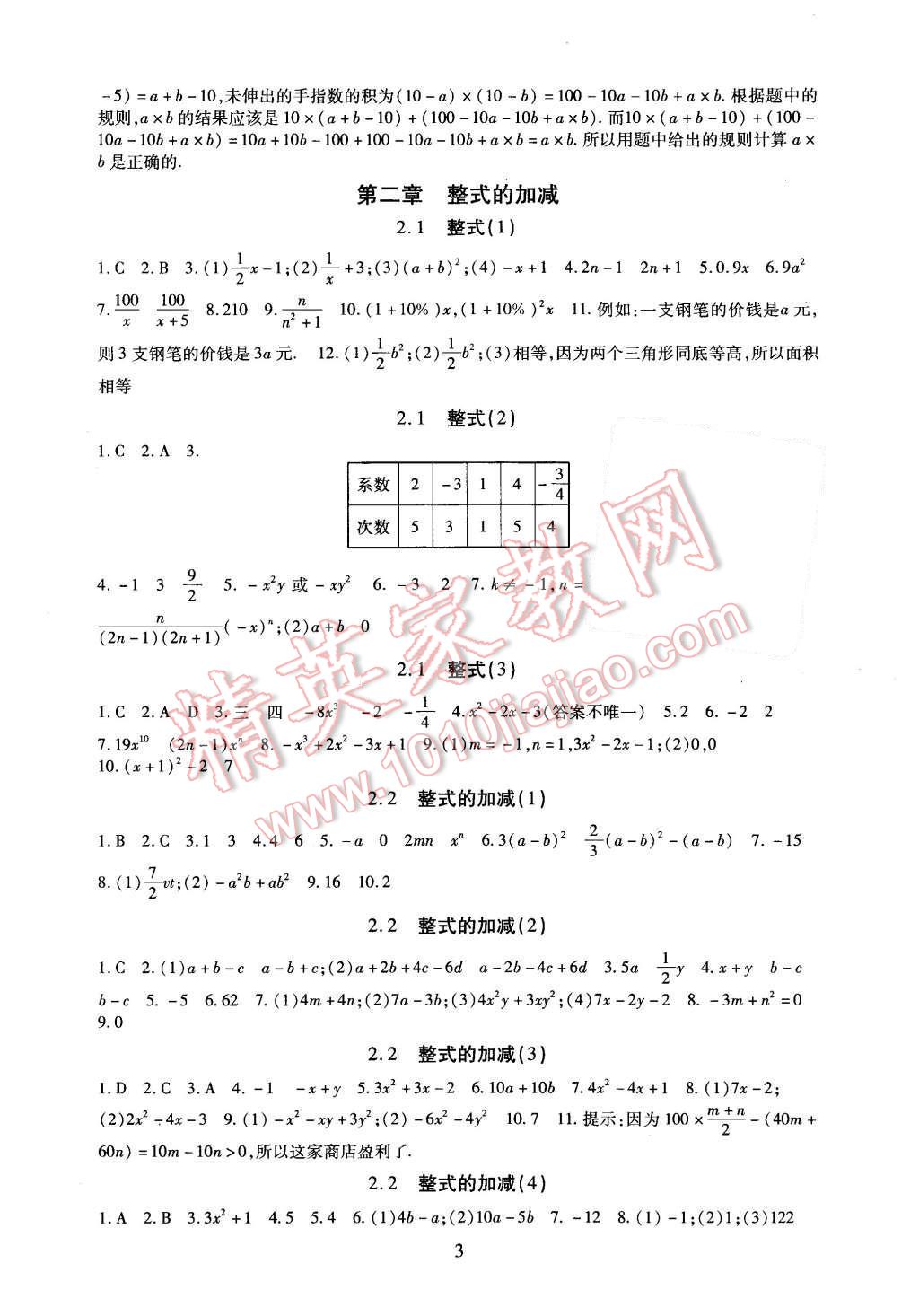 2015年海淀名師伴你學(xué)同步學(xué)練測(cè)七年級(jí)數(shù)學(xué)上冊(cè)人教版 第3頁(yè)