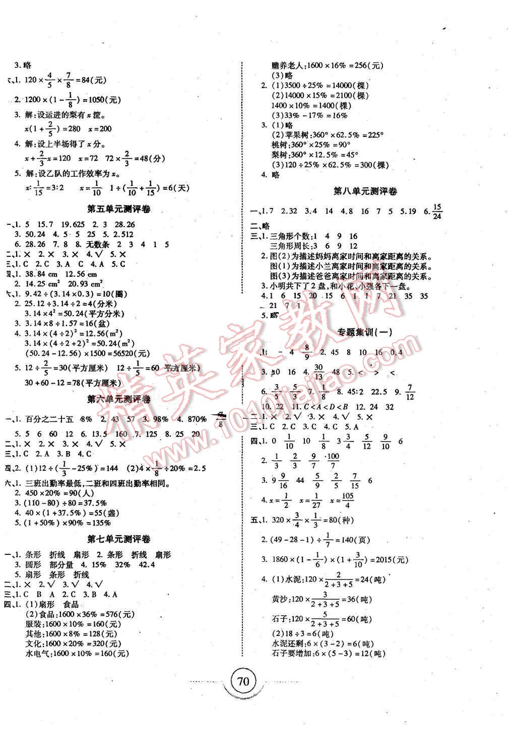 2015年金榜1卷通六年級數(shù)學(xué)上冊人教版 第2頁