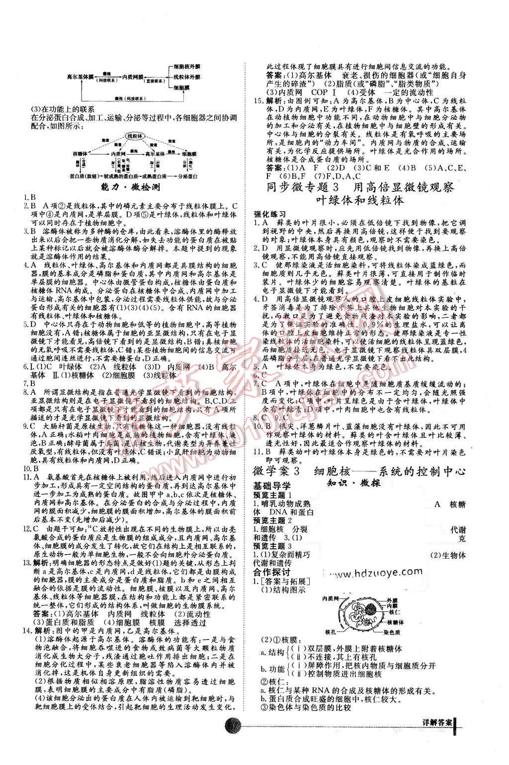 2015年非常學(xué)案生物必修1人教版 第7頁