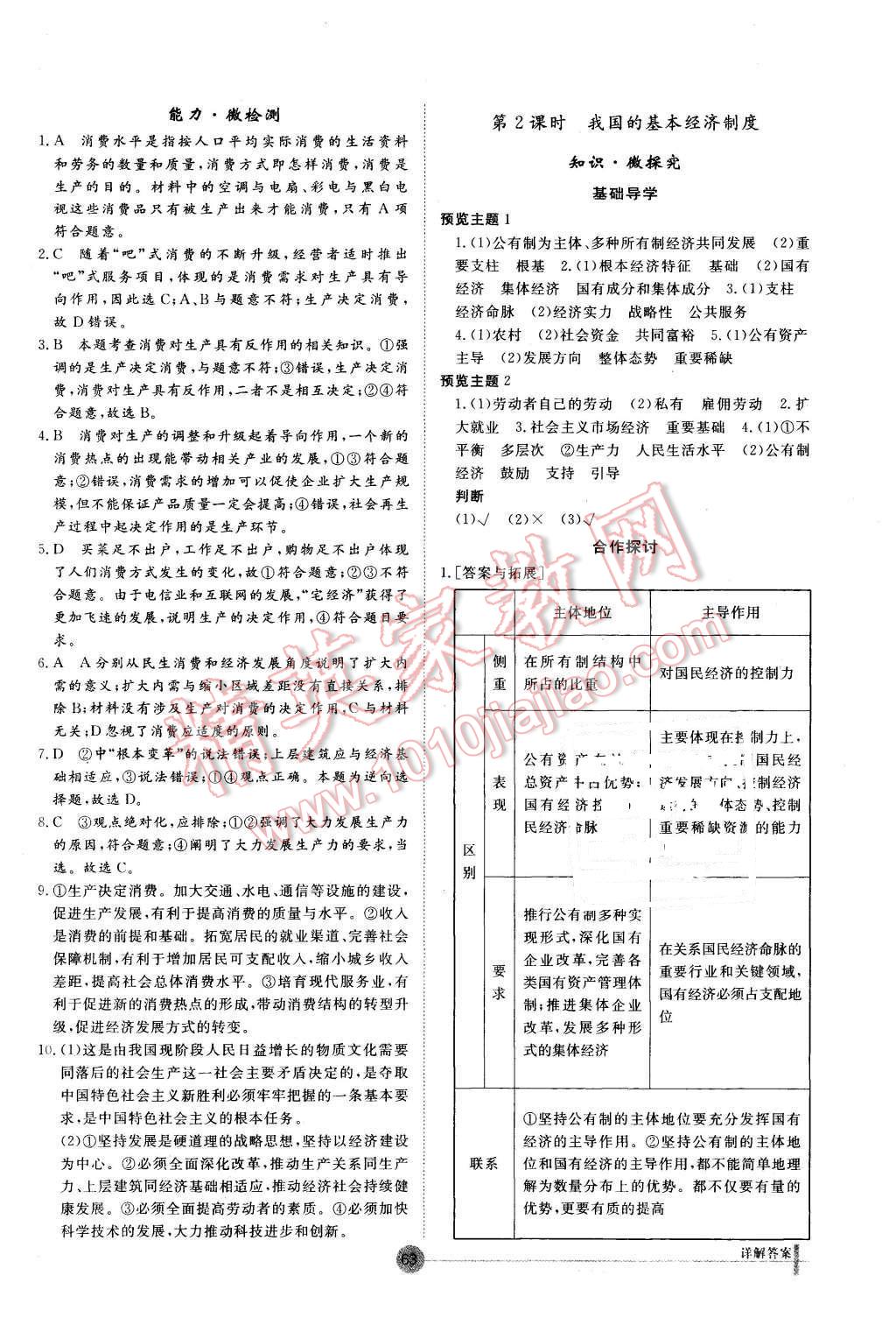 2015年非常學(xué)案思想政治必修1人教版 第9頁