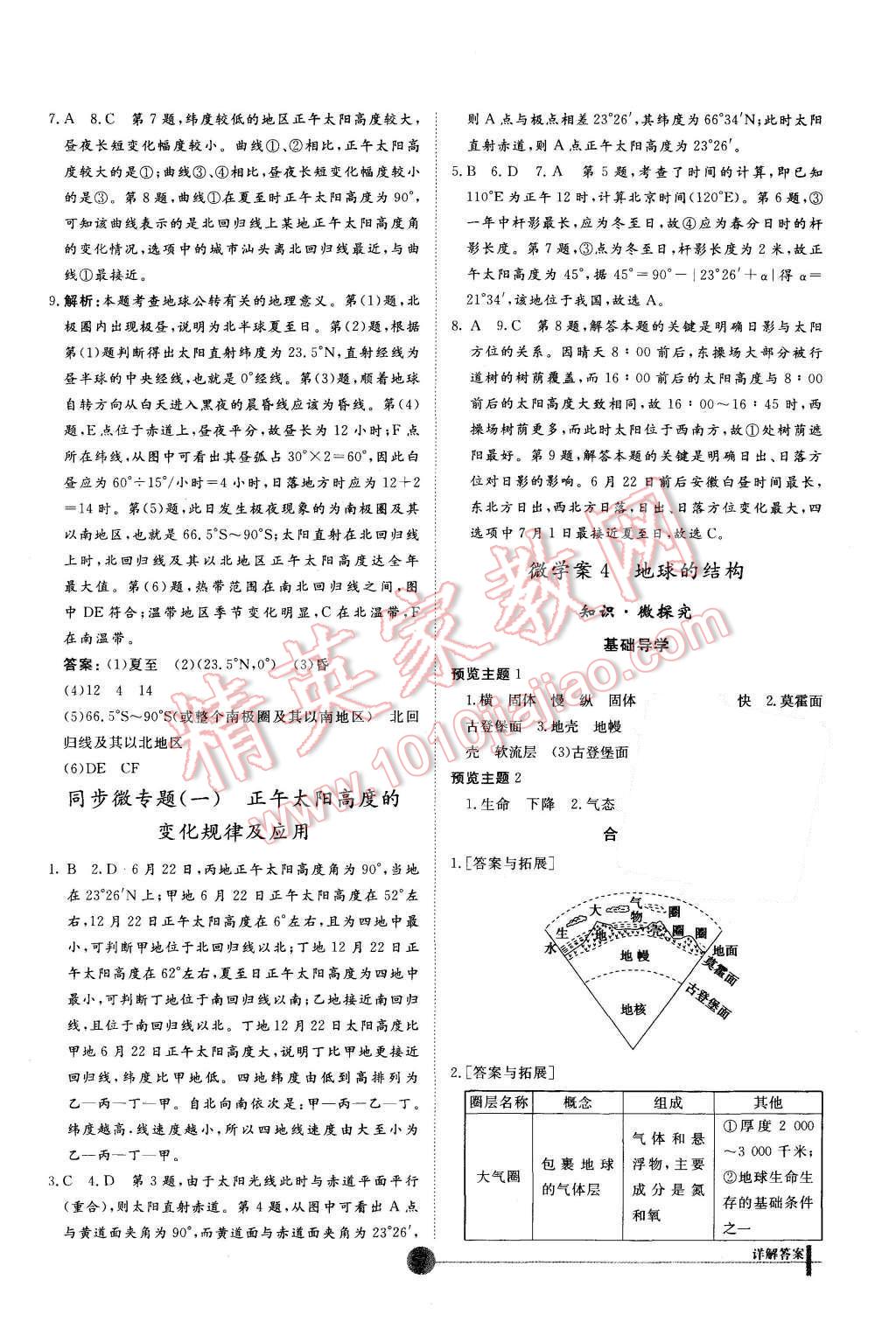 2015年非常學(xué)案地理必修1湘教版 第7頁