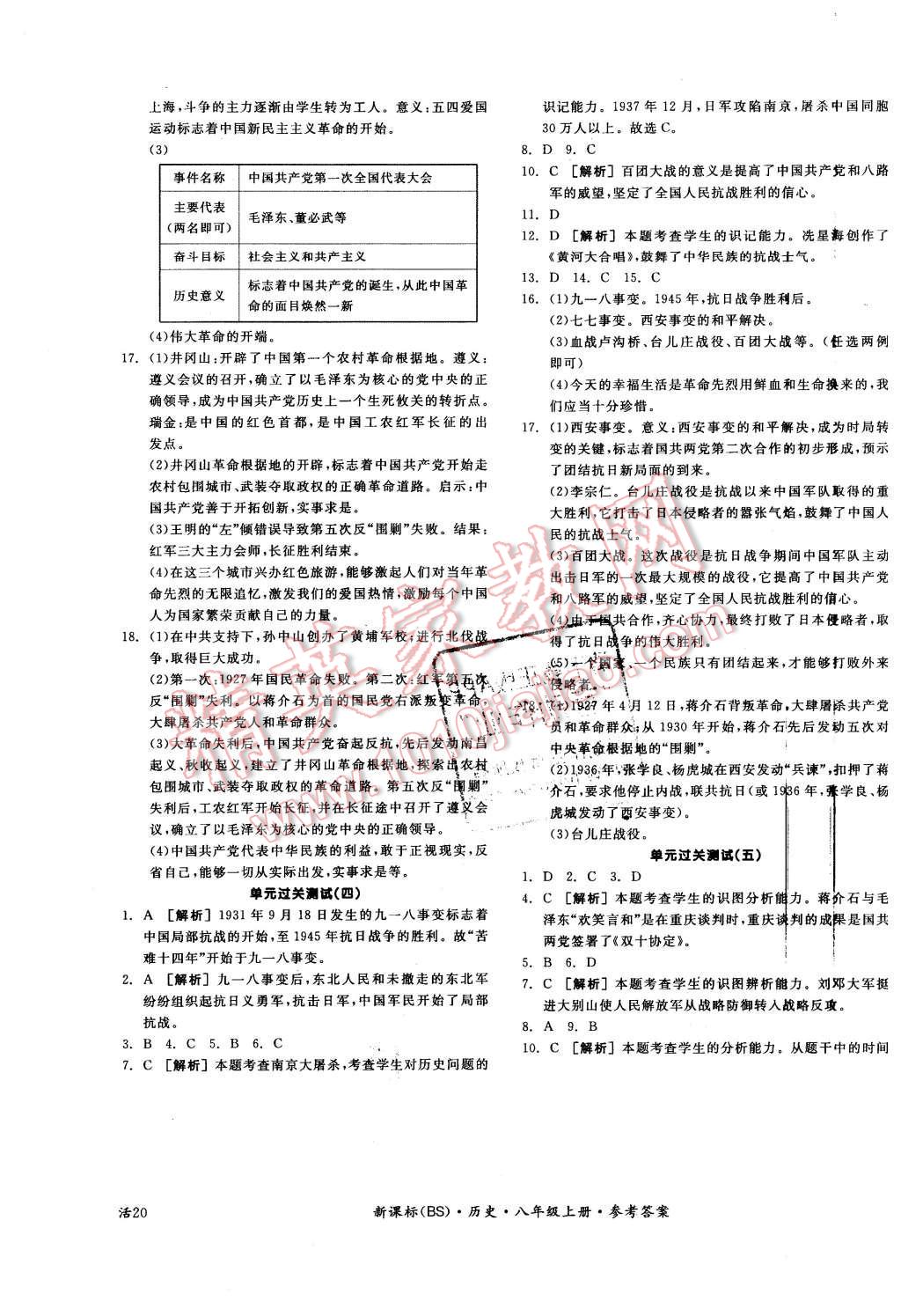 2015年全品学练考八年级历史上册北师大版 第11页