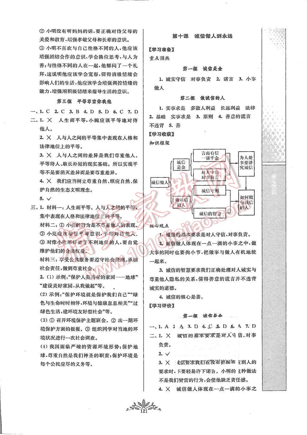 2015年新課程自主學(xué)習(xí)與測評八年級思想品德上冊人教版 第17頁