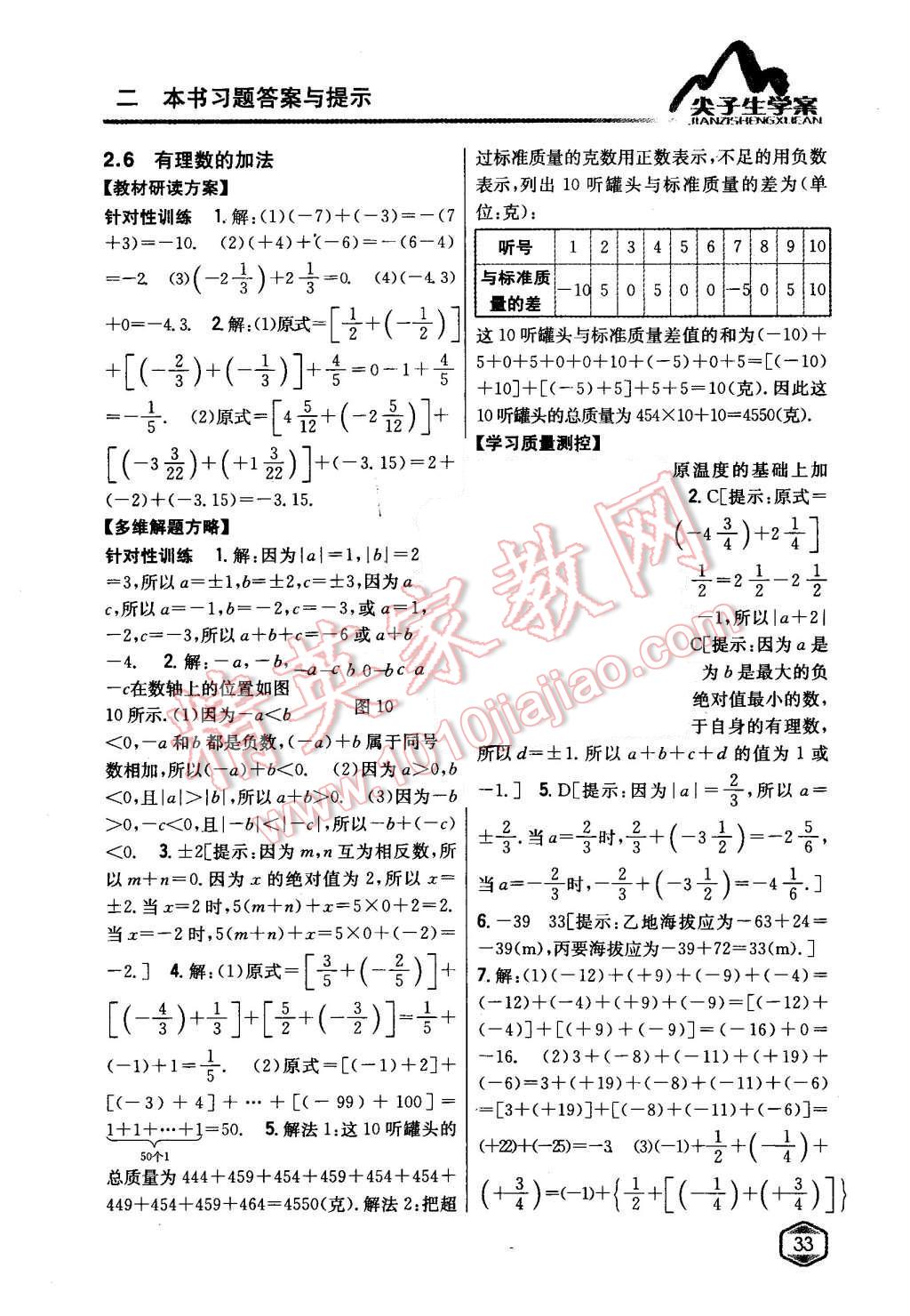 2015年尖子生学案七年级数学上册华师大版 第6页