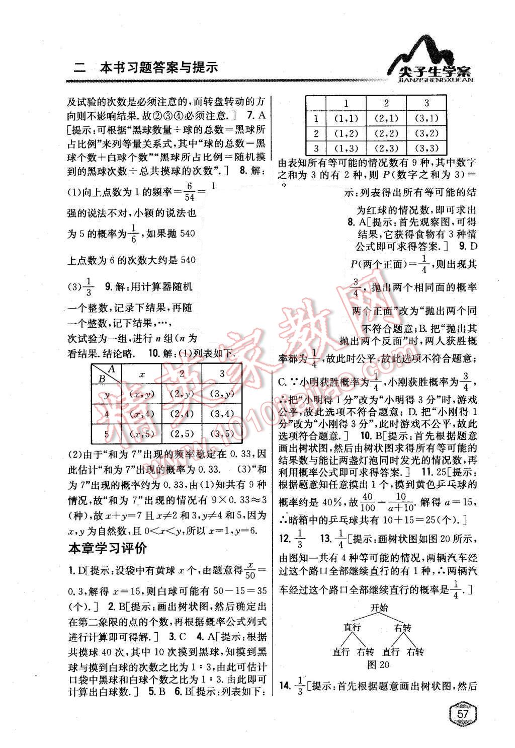 2014年尖子生学案九年级数学上册北师大版 第17页