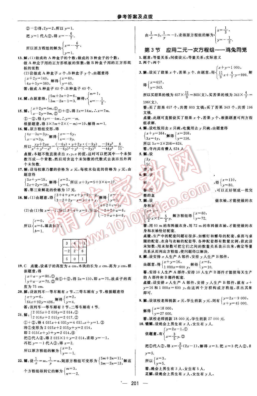 2015年綜合應(yīng)用創(chuàng)新題典中點(diǎn)八年級(jí)數(shù)學(xué)上冊(cè)北師大版 參考答案第73頁(yè)