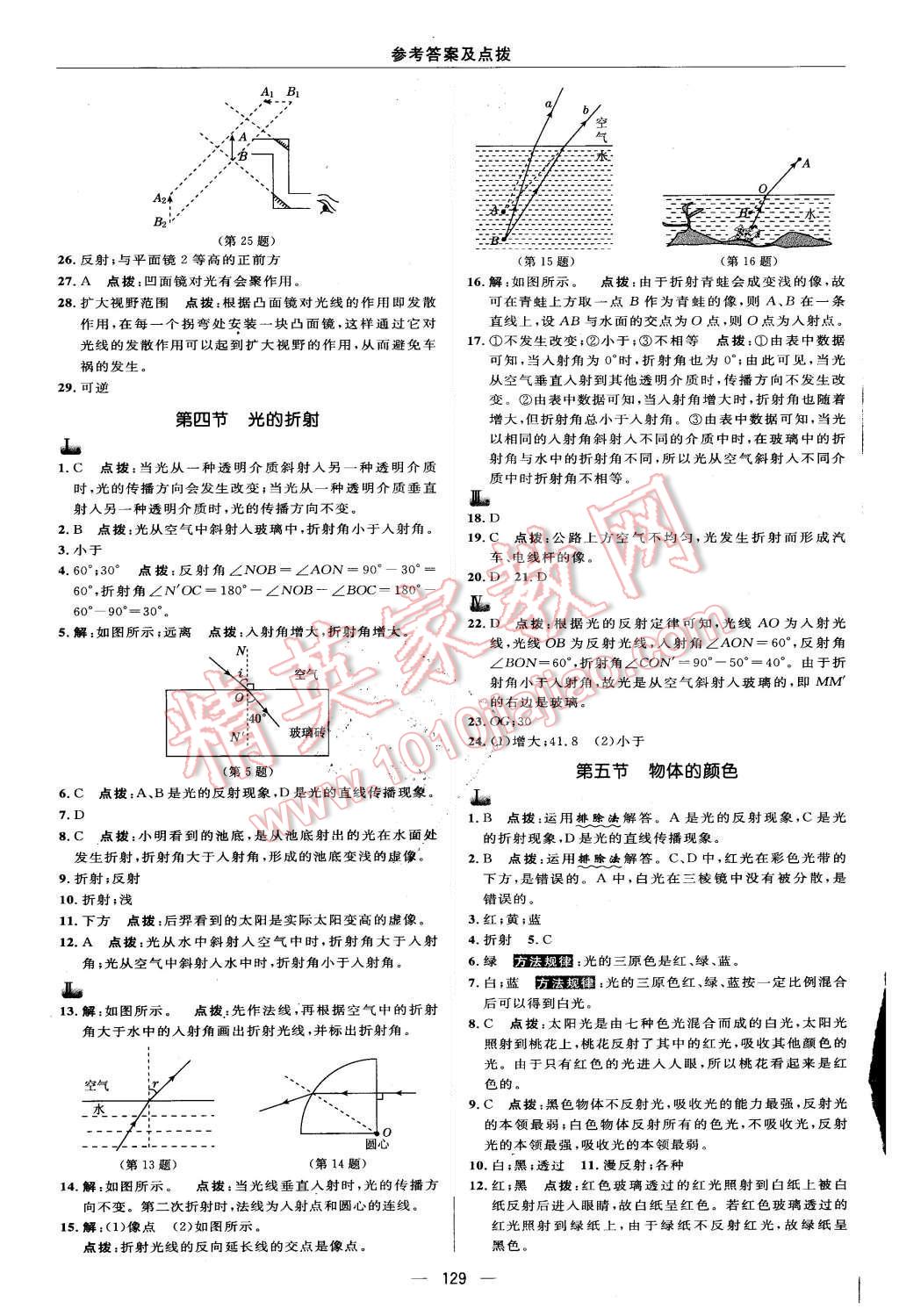 2015年綜合應(yīng)用創(chuàng)新題典中點(diǎn)八年級物理上冊北師大版 參考答案第49頁