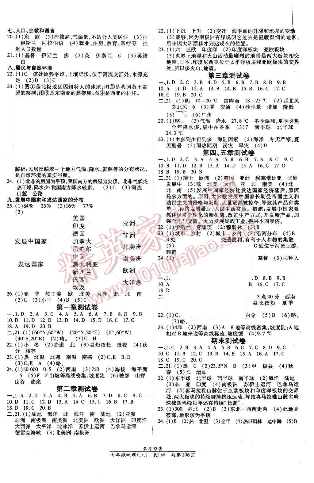 2015年高效課時通10分鐘掌控課堂七年級地理上冊人教版 第8頁