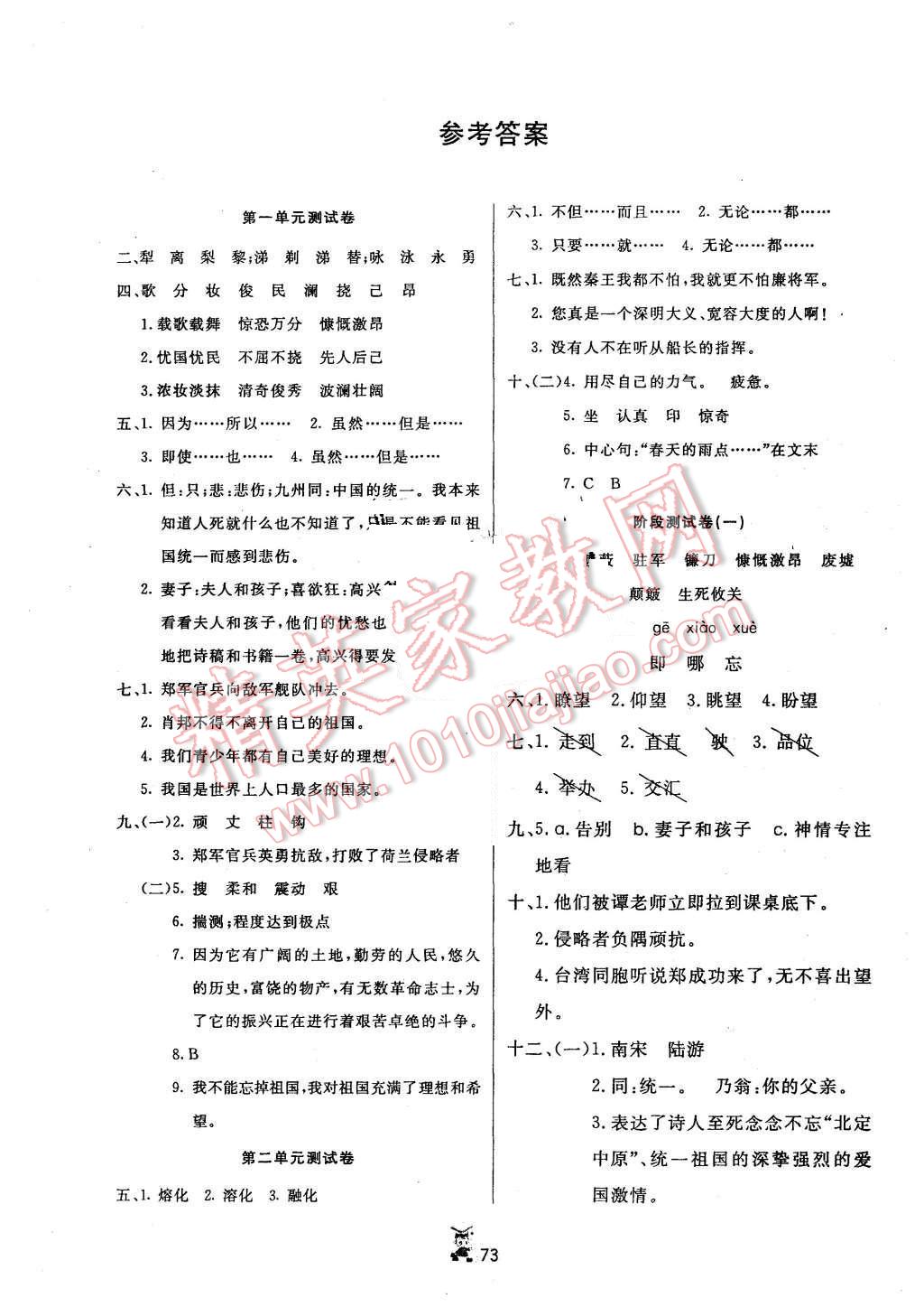 2015年百分金卷奪冠密題六年級(jí)語(yǔ)文上冊(cè)蘇教版 第1頁(yè)