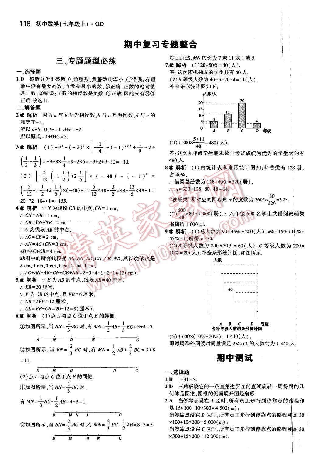 2015年5年中考3年模拟初中数学七年级上册青岛版 第17页