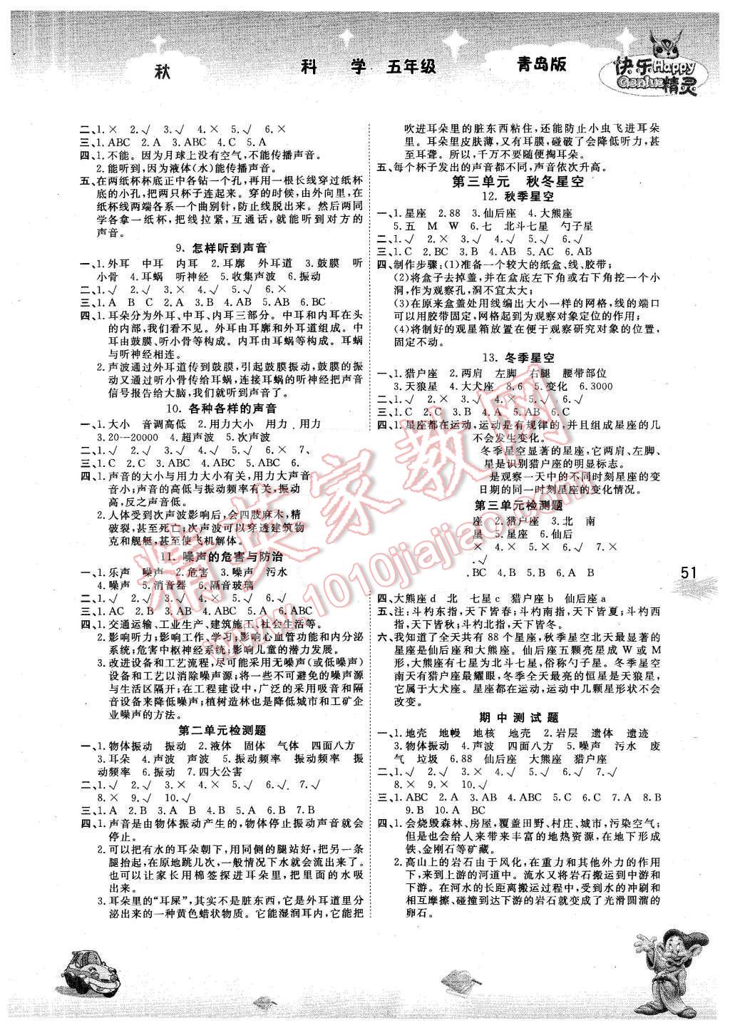 2015年名校作業(yè)本五年級科學(xué)上冊青島版 第2頁