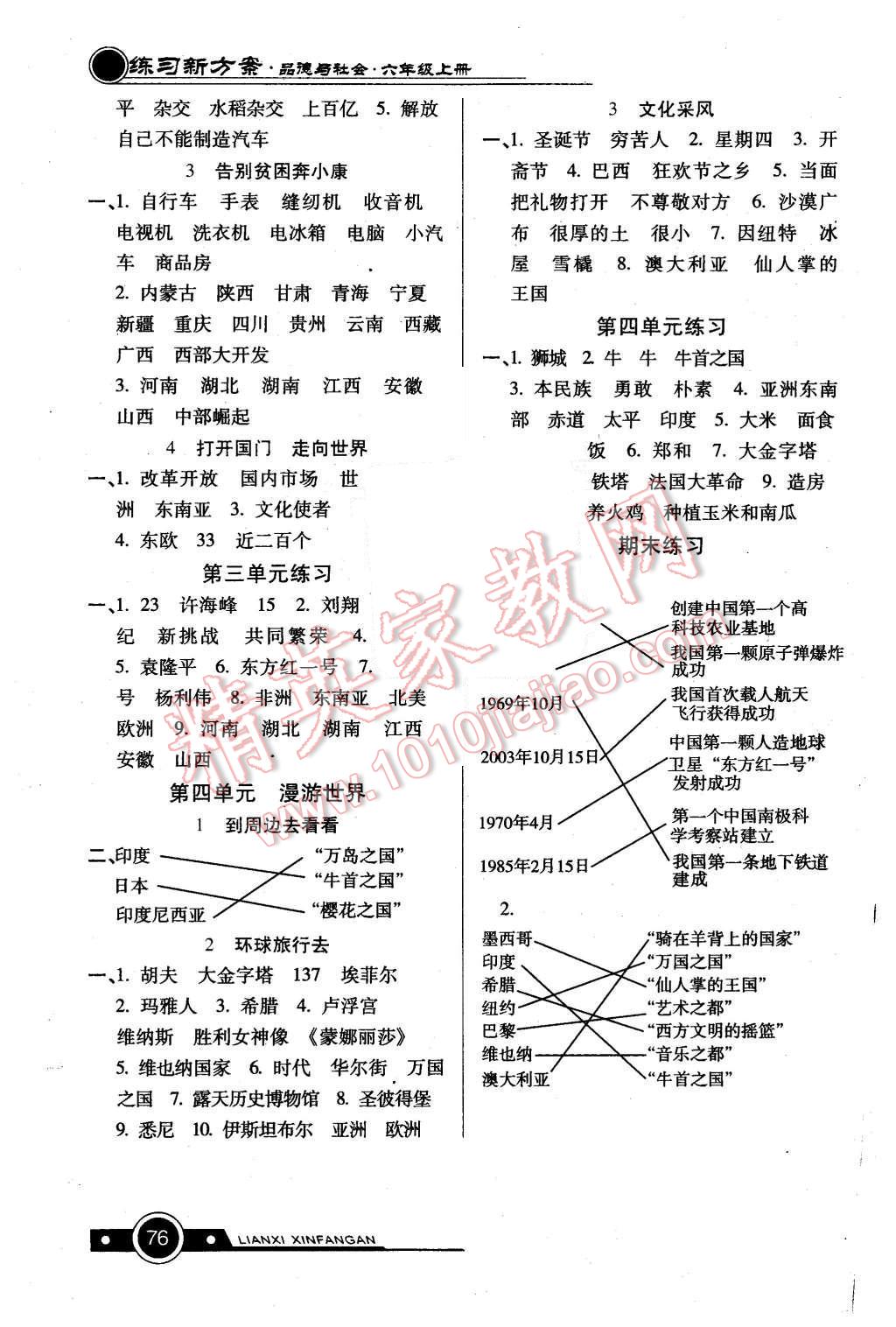 2015年練習(xí)新方案六年級(jí)品德與社會(huì)上冊(cè) 第2頁(yè)