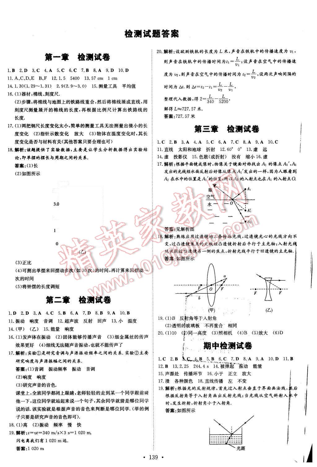 2015年初中同步学习导与练导学探究案八年级物理上册粤沪版 第11页