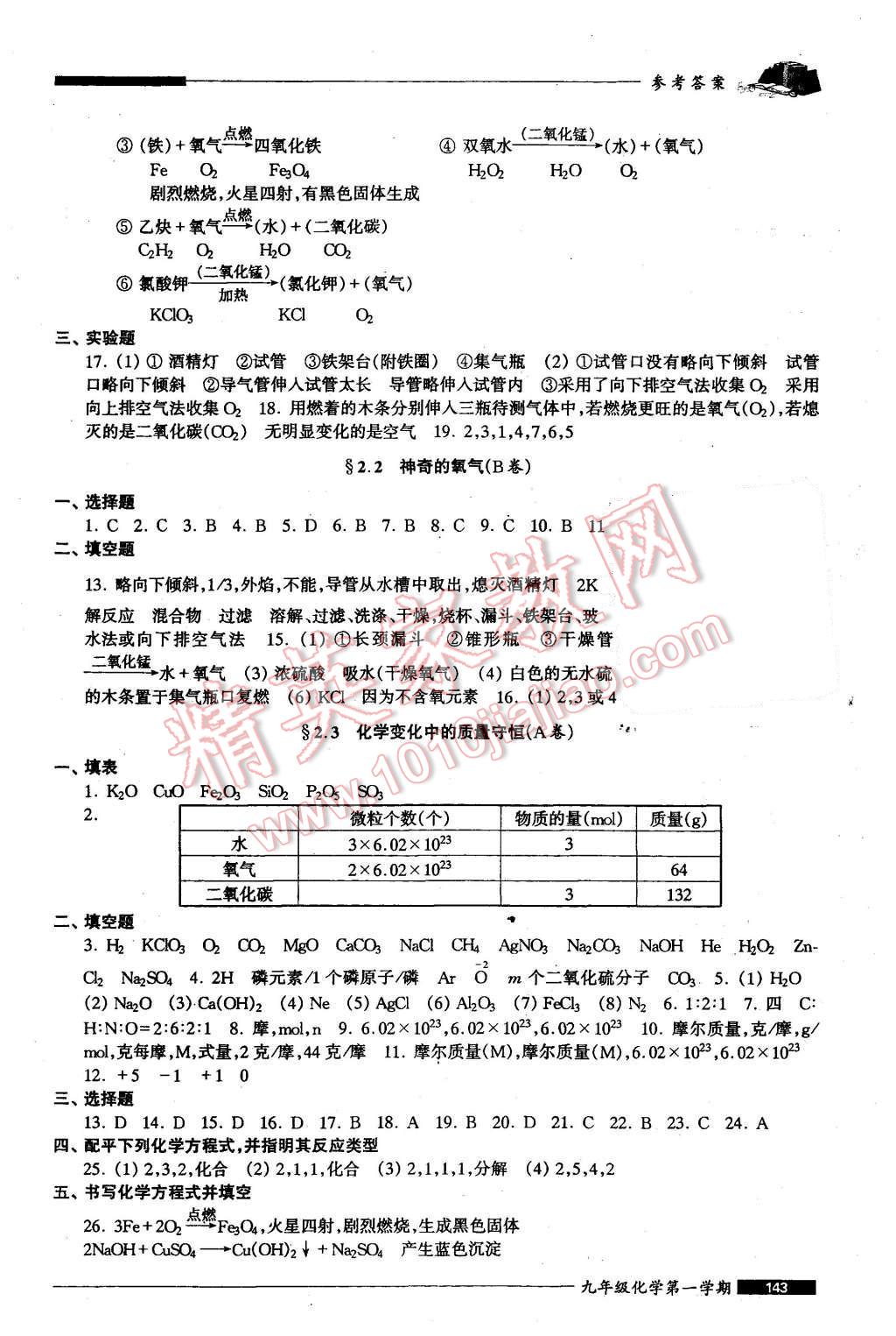 2015年我能考第一金牌一課一練九年級(jí)化學(xué)第一學(xué)期 第5頁(yè)