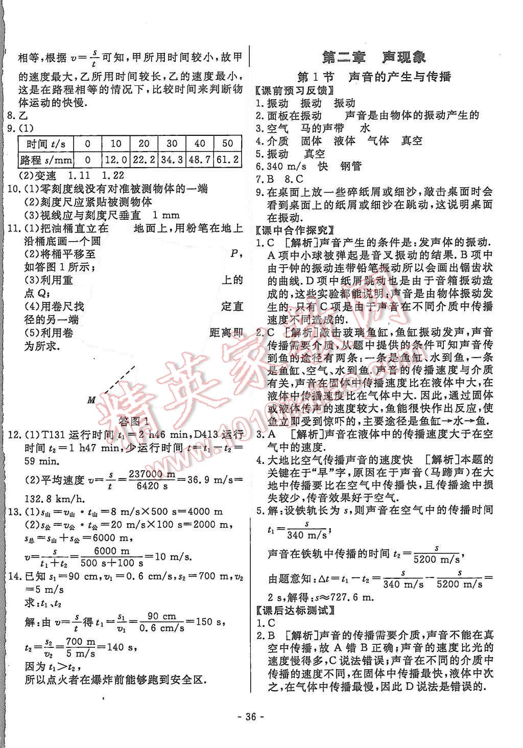 2015年非常1加1八年級物理上冊人教版 第4頁