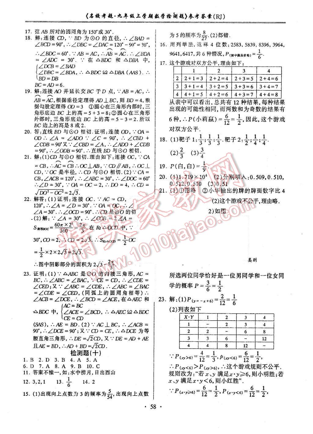 2015年名校考题九年级数学上册人教版 第6页