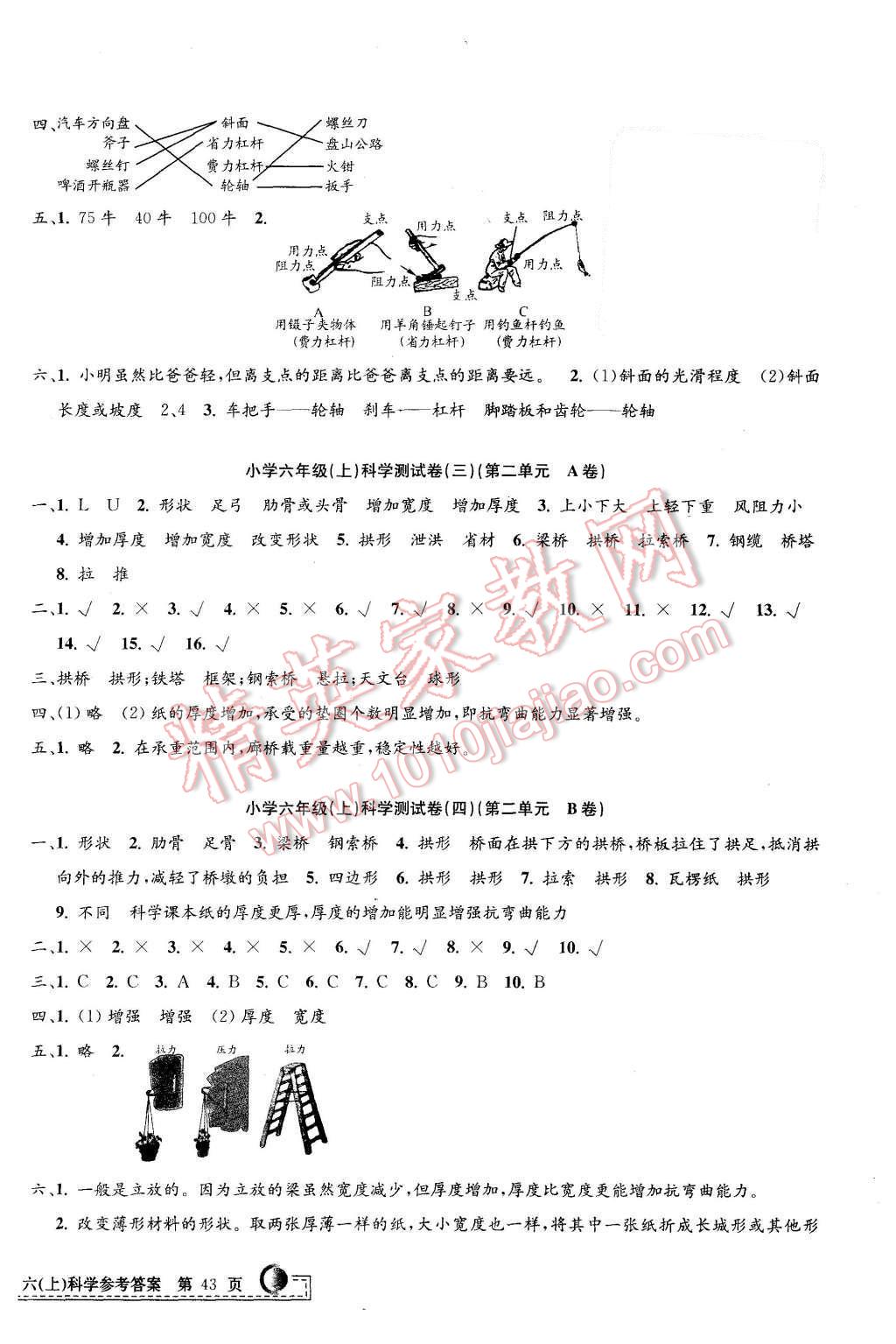 2015年孟建平小學(xué)單元測(cè)試六年級(jí)科學(xué)上冊(cè)教科版 第2頁(yè)