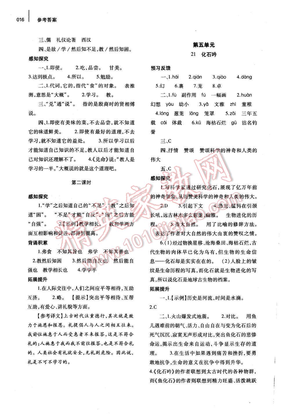 2015年基礎(chǔ)訓練七年級語文上冊人教版僅限河南省使用大象出版社 第16頁