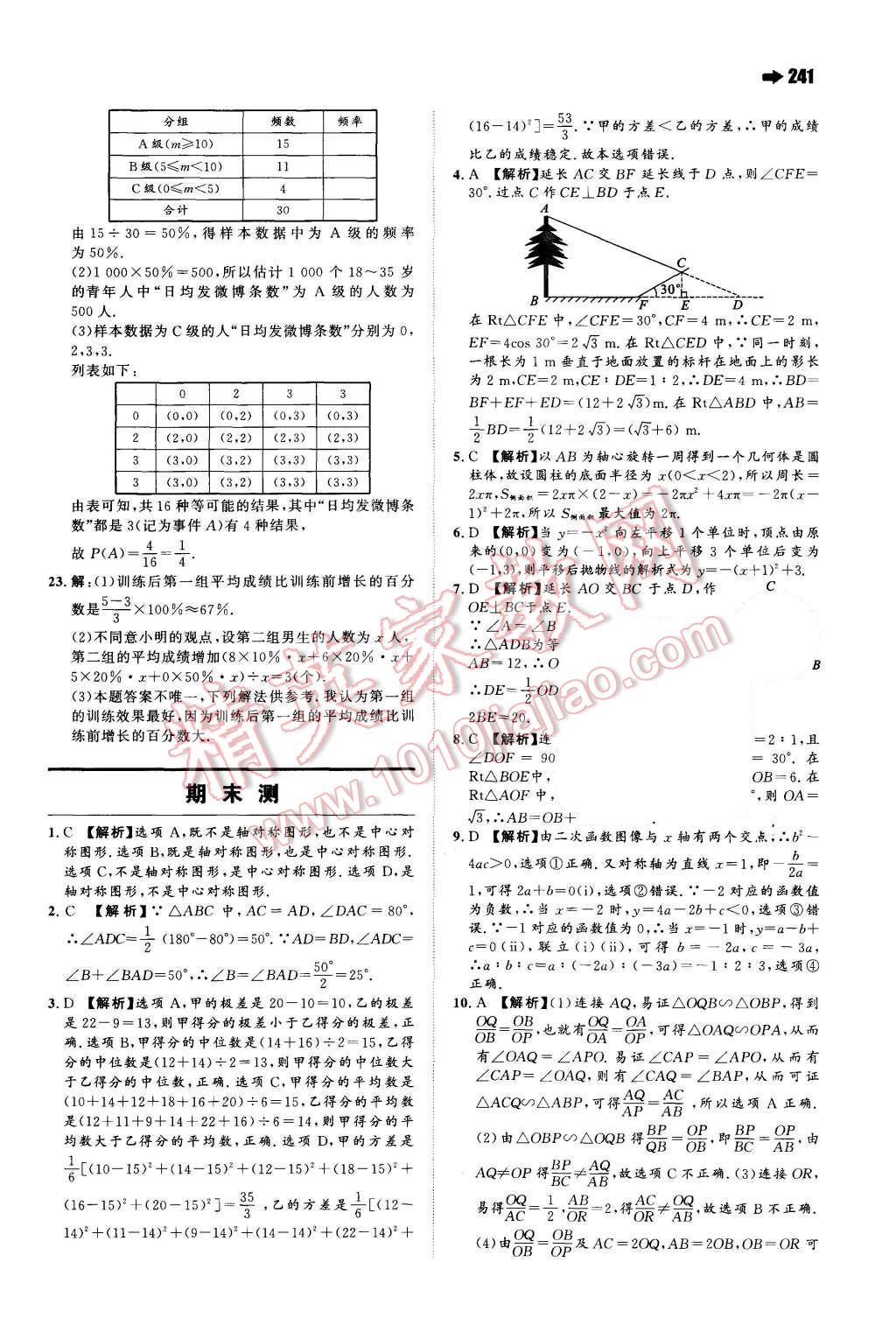 2015年一本九年级数学全一册苏科版 第57页