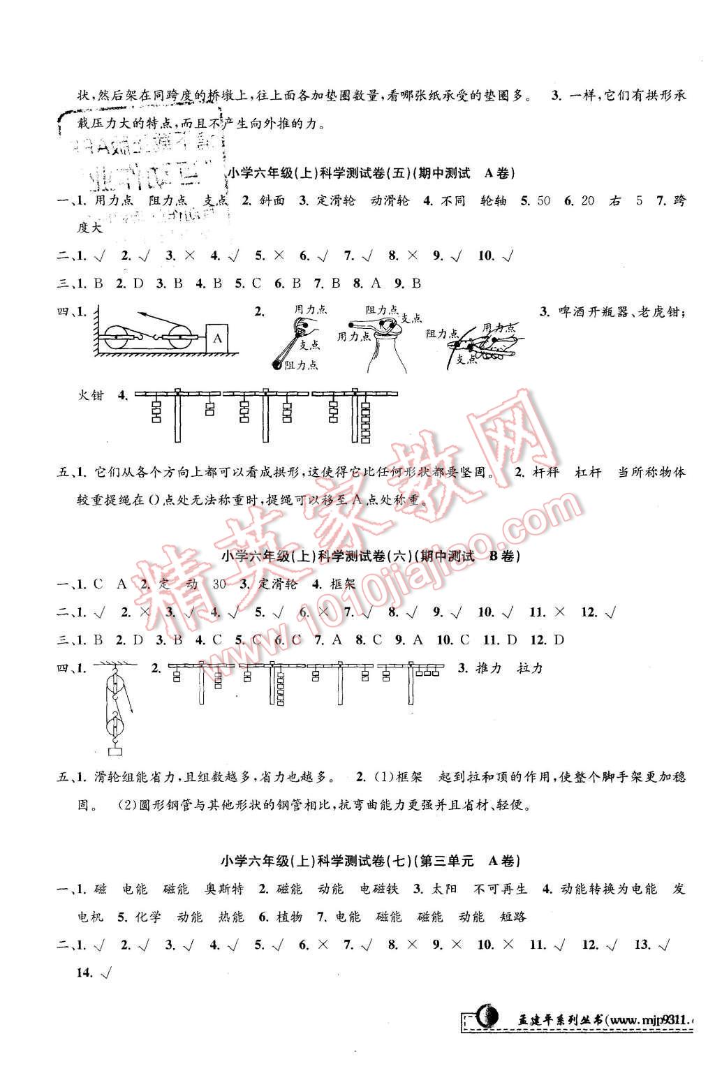 2015年孟建平小學(xué)單元測(cè)試六年級(jí)科學(xué)上冊(cè)教科版 第3頁(yè)